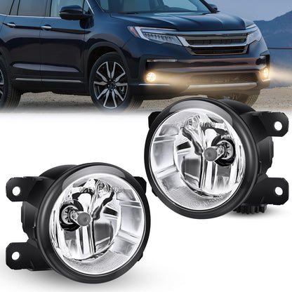 Fog Lights Assembly Compatible with 2013 2014 2015 2016 2017 2018 2019 2020 Honda City CRV CRZ Civic Crosstour Ram Promaster Jeep Cherokee Compass Acura TSX ILX RDX Chrysler