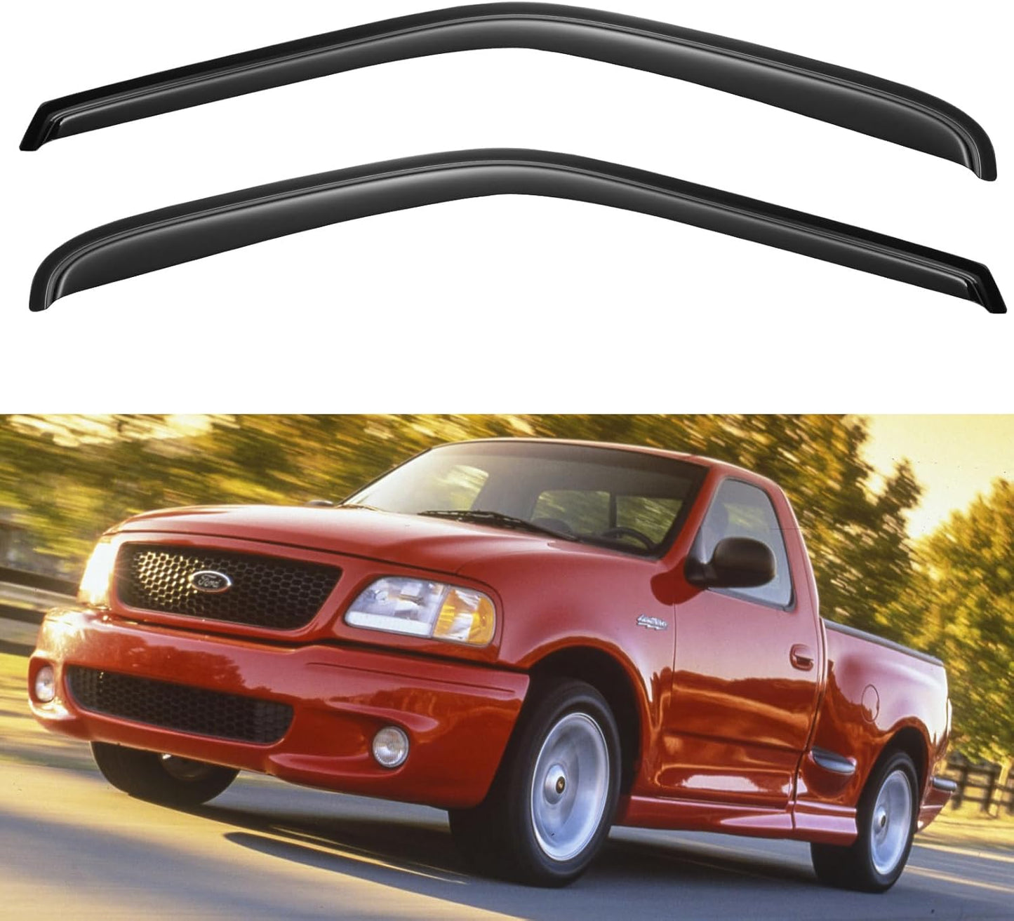Window Visors Rain Guards for Chevy Tahoe/GMC Yukon 2000-2006, Out-Channel Window Vent Wind Deflectors Visors Shades for 2002-2006 Cadillac Escalade