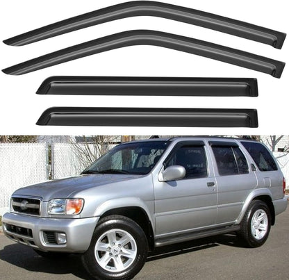 Window Visors Rain Guards for Chevy Tahoe/GMC Yukon 2000-2006, Out-Channel Window Vent Wind Deflectors Visors Shades for 2002-2006 Cadillac Escalade