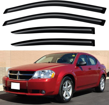 Window Visors Rain Guards for Chevy Tahoe/GMC Yukon 2000-2006, Out-Channel Window Vent Wind Deflectors Visors Shades for 2002-2006 Cadillac Escalade