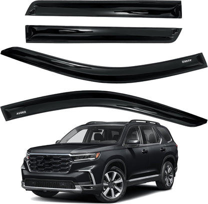 4pcs Rain Guards for 2024-2026 Toyota Tacoma Double Cab, Easy-to-Install Rain Guards for Car Window - Out-Channel Vent Visors Accessories for Truck, Side Window Wind Deflectors & Visors