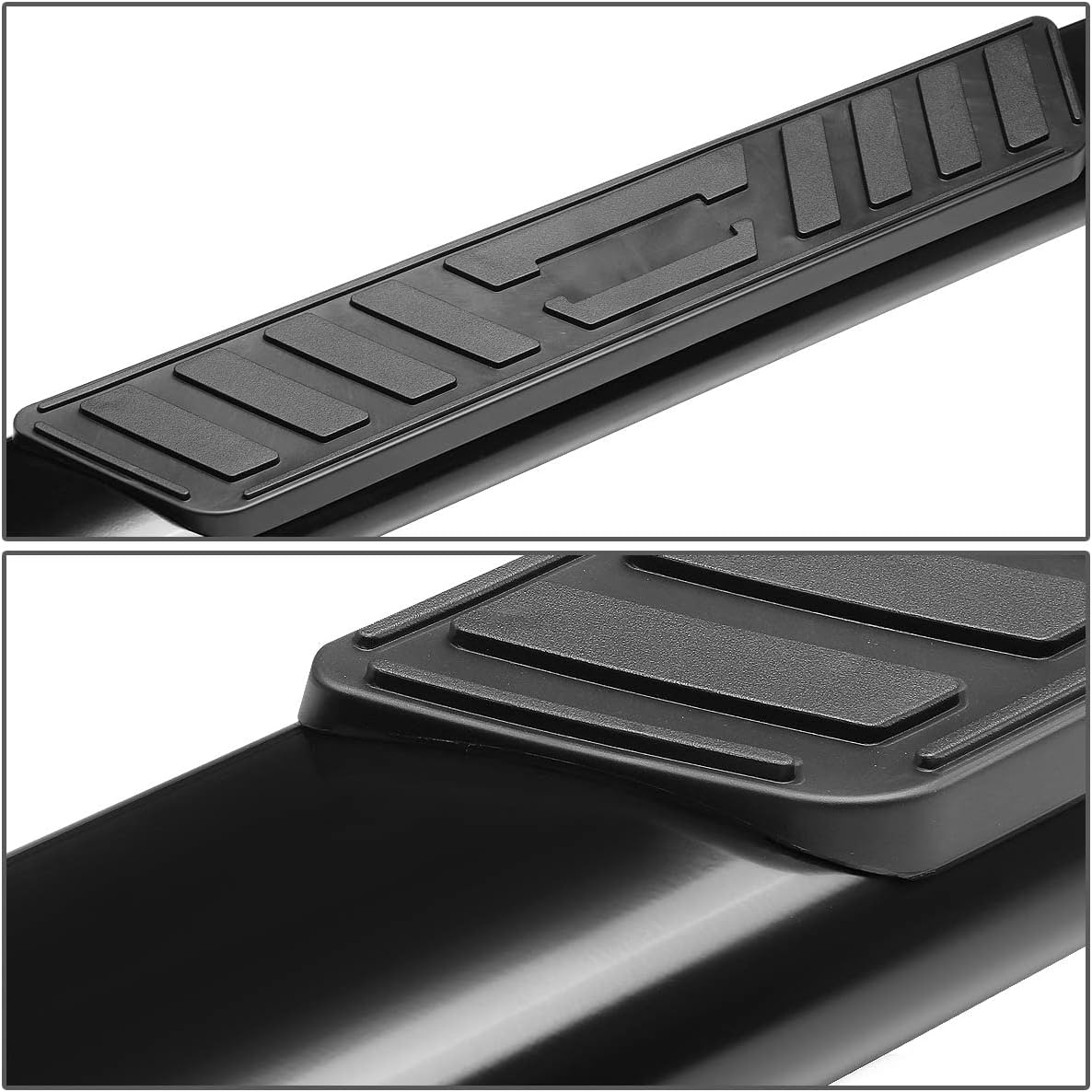 5" Running Boards compatible with Truck 1999-2016 Ford F250-550 Super Duty Extended Cab, Stainless Steel Nerf Bars, Black Powdercoated Non-Slip Side Steps