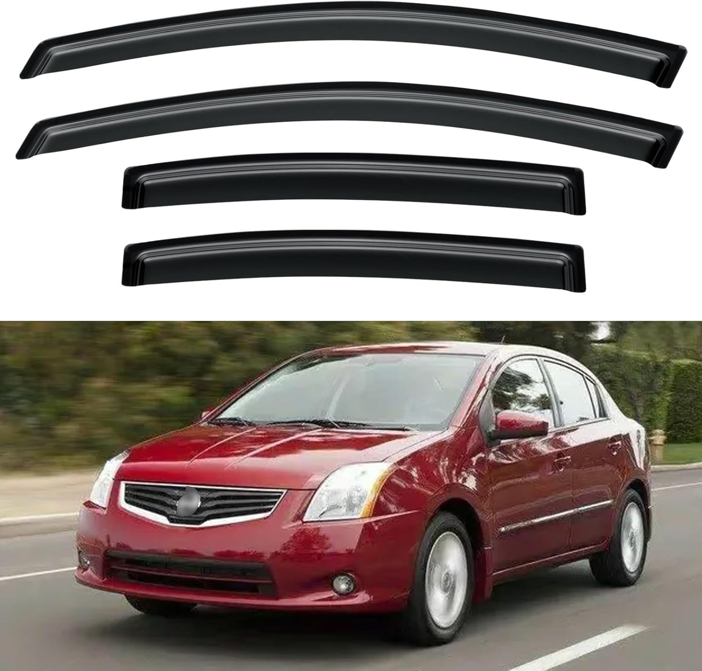 Window Visors Rain Guards for Chevy Tahoe/GMC Yukon 2000-2006, Out-Channel Window Vent Wind Deflectors Visors Shades for 2002-2006 Cadillac Escalade