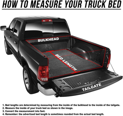 Truck Bed Soft Roll-Up Tonneau Cover Compatible with 19-25 Silverado Sierra 1500 5.75Ft Fleetside/Styleside Bed