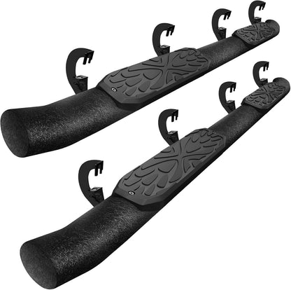 4.3 Inches Running Boards Compatible with 2019-2026 Chevy Silverado/Sierra 1500 Crew Cab & 2020-2026 Chevy Silverado/Sierra 2500HD 3500HD Crew Cab, Chevy Side Steps and Carbon Steel