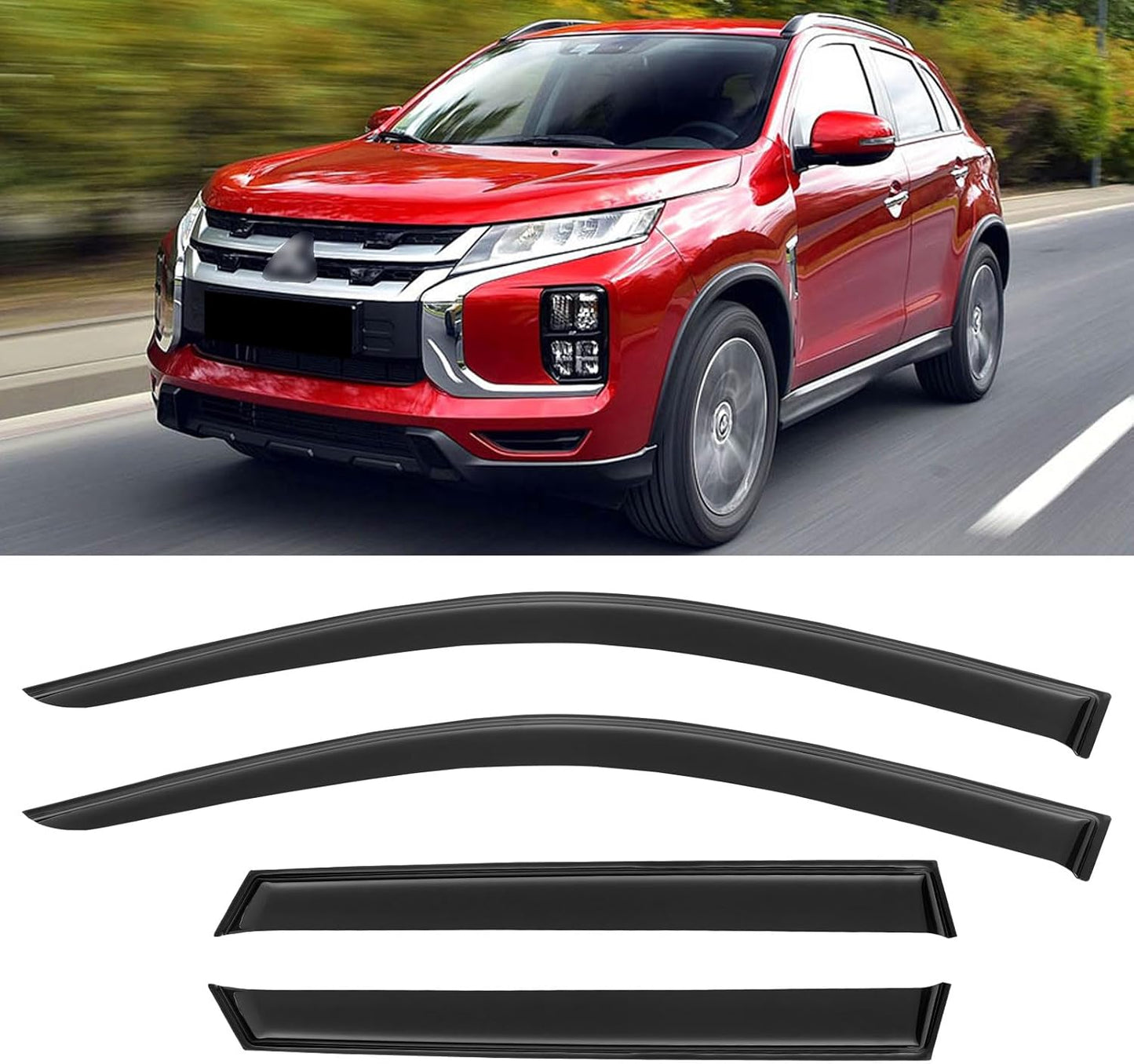 Window Visors Rain Guards for Chevy Tahoe/GMC Yukon 2000-2006, Out-Channel Window Vent Wind Deflectors Visors Shades for 2002-2006 Cadillac Escalade