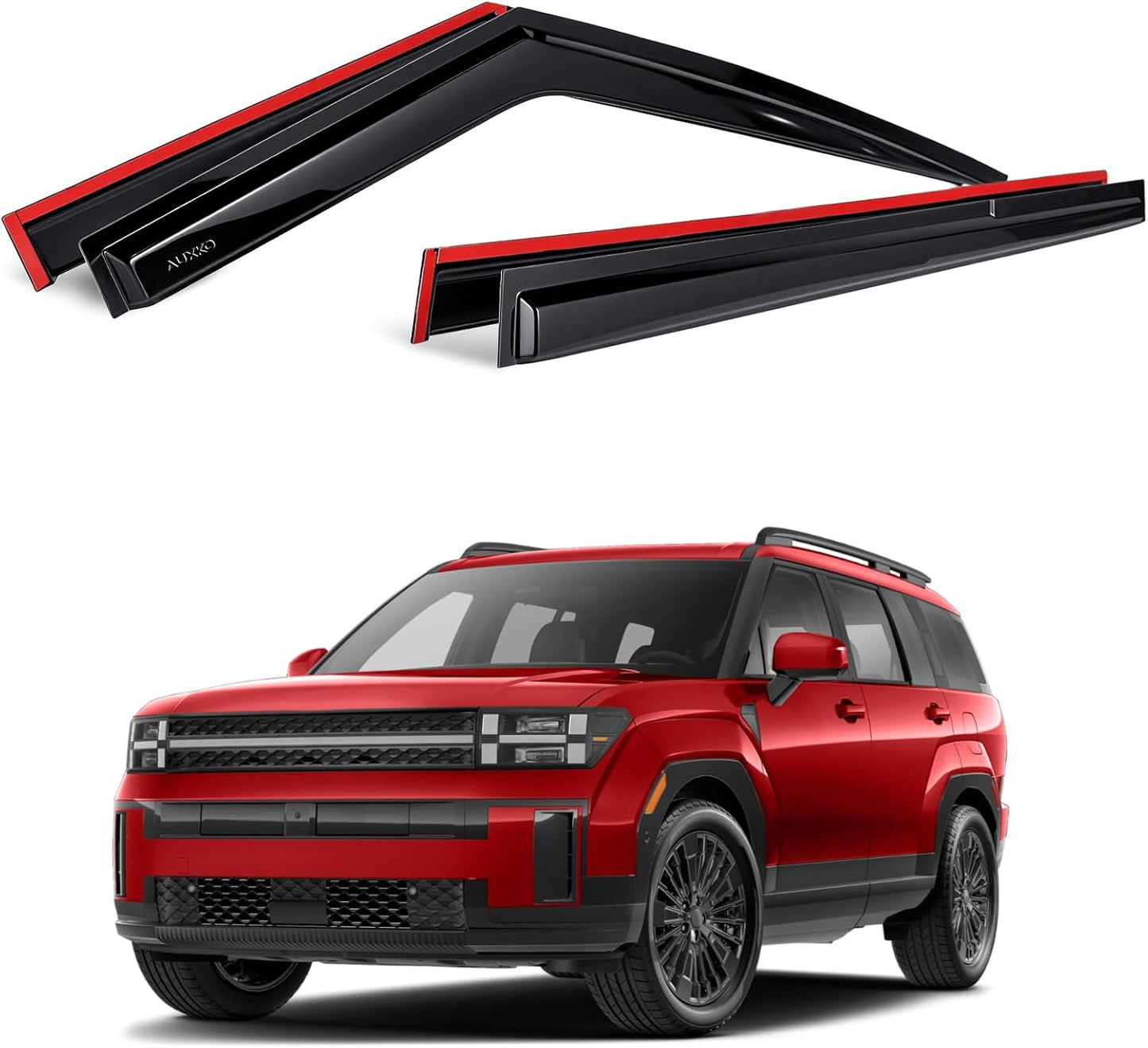 4pcs Rain Guards for 2024-2026 Toyota Tacoma Double Cab, Easy-to-Install Rain Guards for Car Window - Out-Channel Vent Visors Accessories for Truck, Side Window Wind Deflectors & Visors