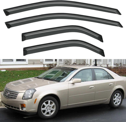 Window Visors Rain Guards for Chevy Tahoe/GMC Yukon 2000-2006, Out-Channel Window Vent Wind Deflectors Visors Shades for 2002-2006 Cadillac Escalade