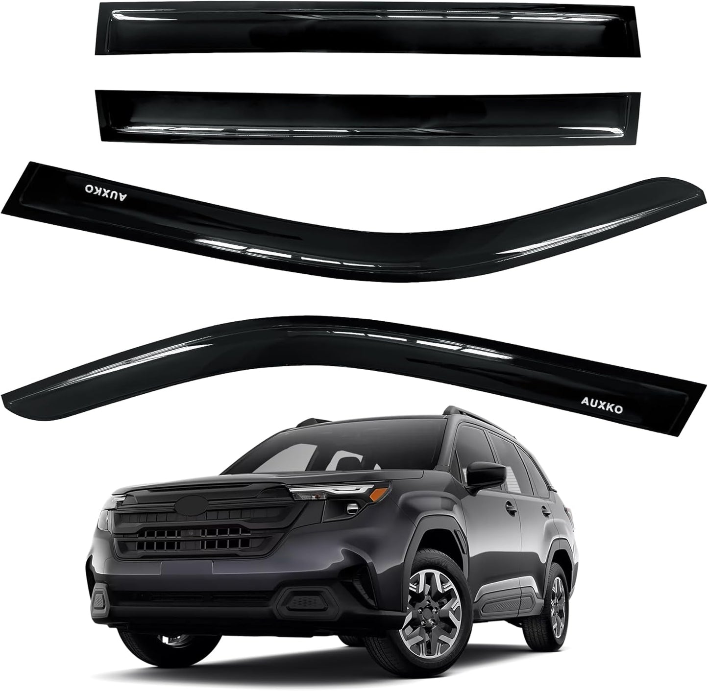 4pcs Rain Guards for 2024-2026 Toyota Tacoma Double Cab, Easy-to-Install Rain Guards for Car Window - Out-Channel Vent Visors Accessories for Truck, Side Window Wind Deflectors & Visors