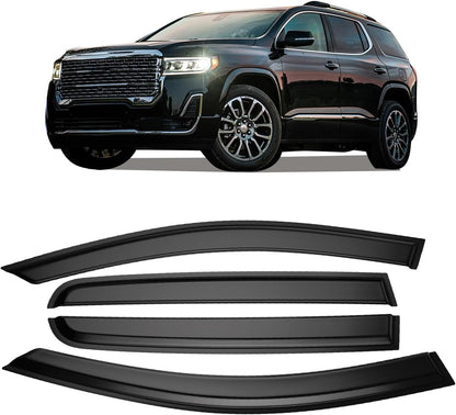 4pcs Window Visor Fit compatible with 2016-2021 Honda Civic Window Vent Deflector Visors