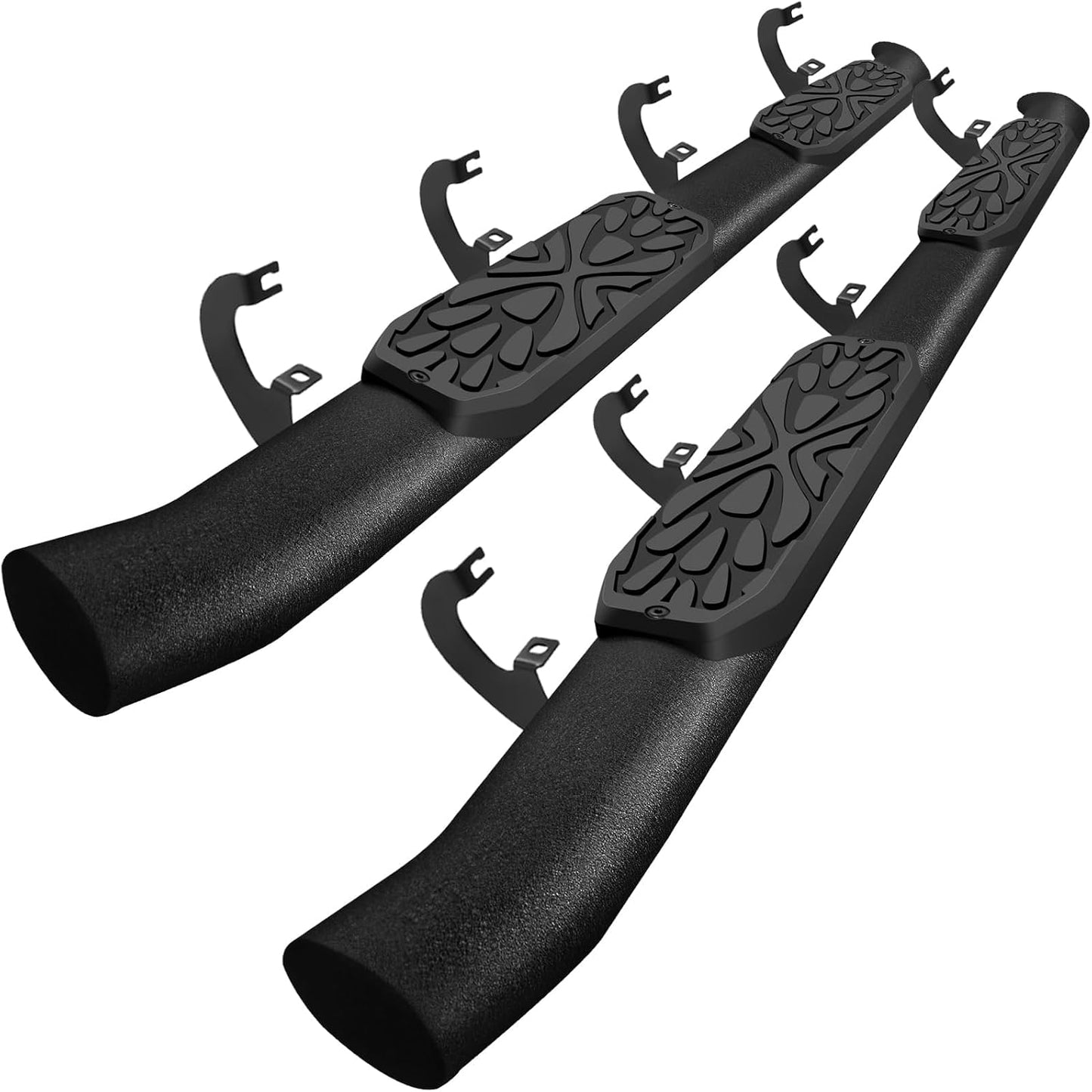 4.3 Inches Running Boards Compatible with 2019-2026 Chevy Silverado/Sierra 1500 Crew Cab & 2020-2026 Chevy Silverado/Sierra 2500HD 3500HD Crew Cab, Chevy Side Steps and Carbon Steel