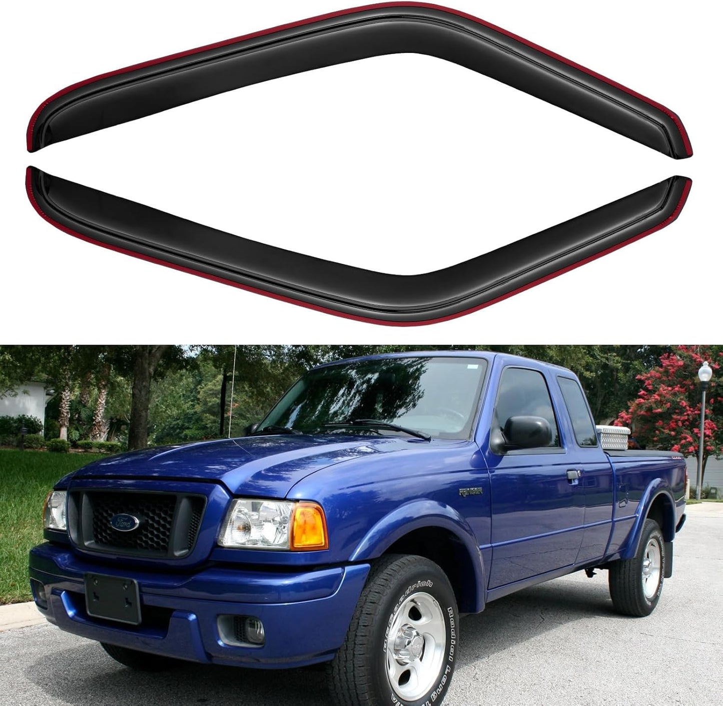 Window Visors Rain Guards for Chevy Tahoe/GMC Yukon 2000-2006, Out-Channel Window Vent Wind Deflectors Visors Shades for 2002-2006 Cadillac Escalade