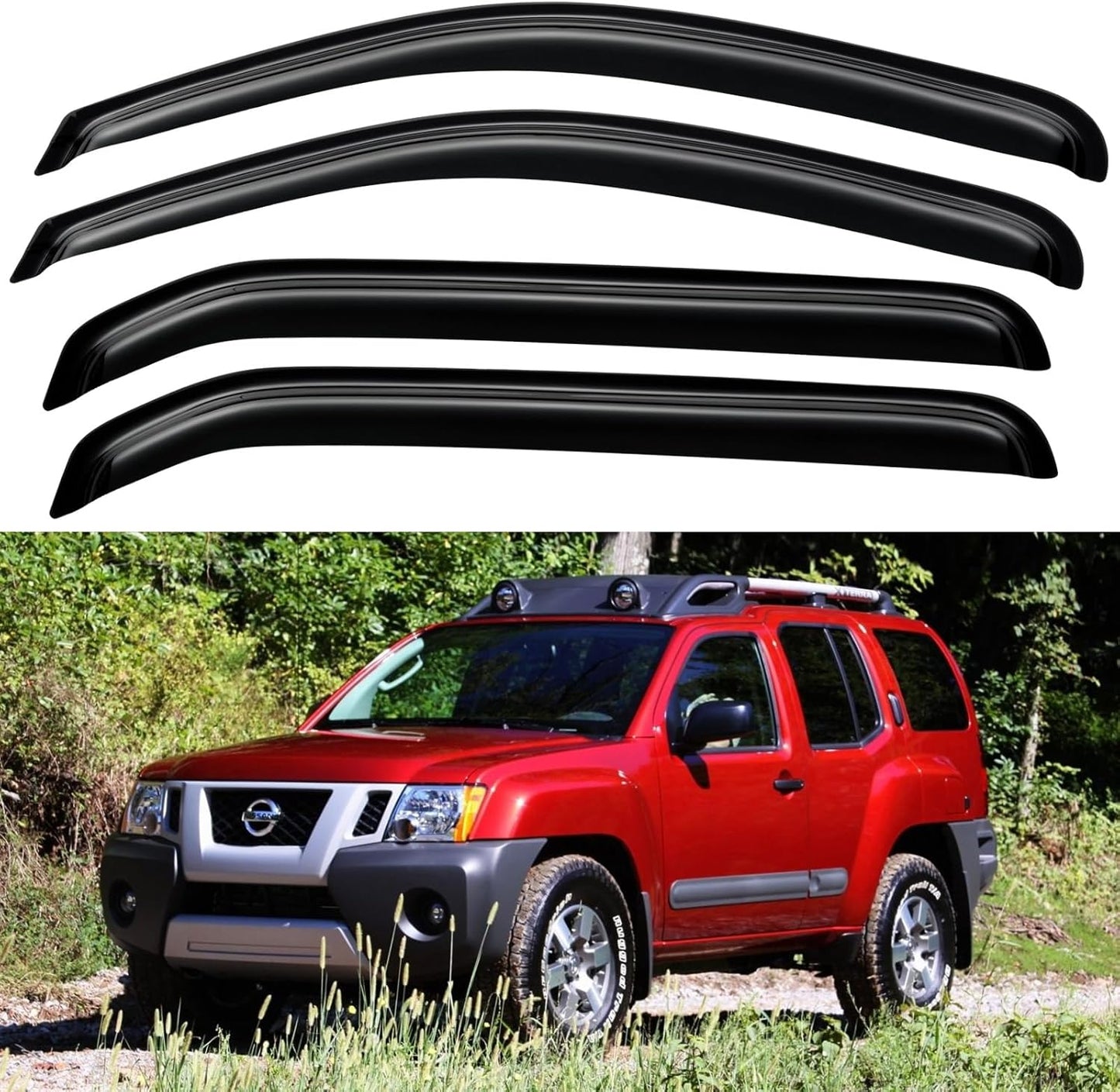 Window Visors Rain Guards for Chevy Tahoe/GMC Yukon 2000-2006, Out-Channel Window Vent Wind Deflectors Visors Shades for 2002-2006 Cadillac Escalade