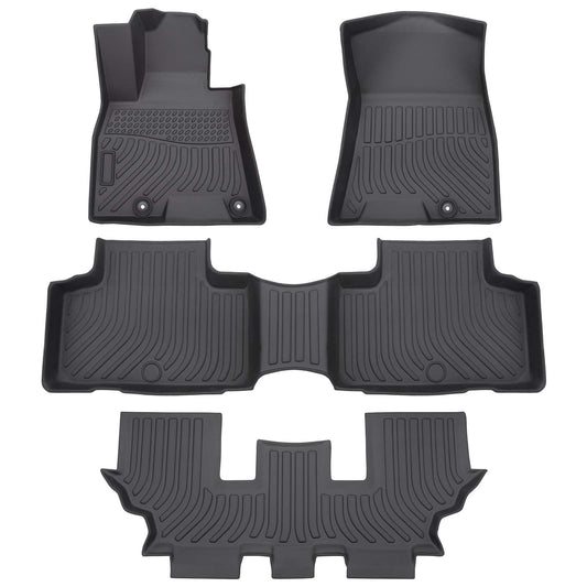 TPE Floor Mats compatible with 2021-2022 Genesis GV80 7 Seat