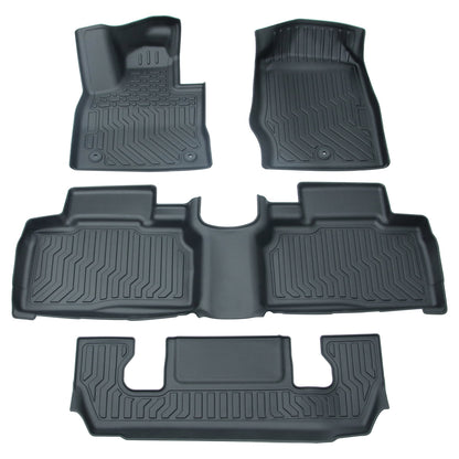 All Weather 3D Floor Mats compatible with 2020 2021 2022 2023 Ford Explorer TPE 4PCS Liners