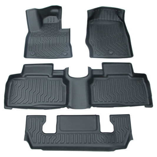 All Weather 3D Floor Mats compatible with 2020 2021 2022 2023 Ford Explorer TPE 4PCS Liners