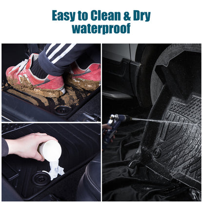 Car Floor Mats compatible with 2012-2018 Volkswagen Jetta Black All-Weather TPE Rubber