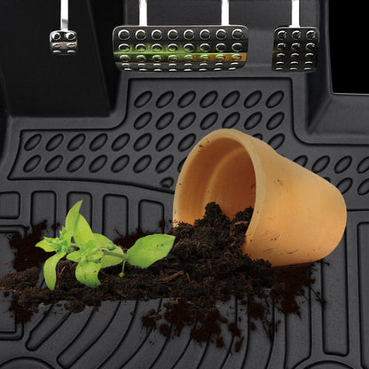 Car Floor Mats compatible with 2012-2018 Volkswagen Jetta Black All-Weather TPE Rubber