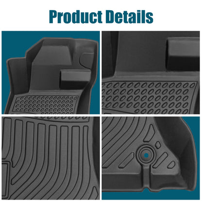 Car Floor Mats compatible with 2013-2017 Subaru Crosstrek / XV Black All-Weather TPE Rubber