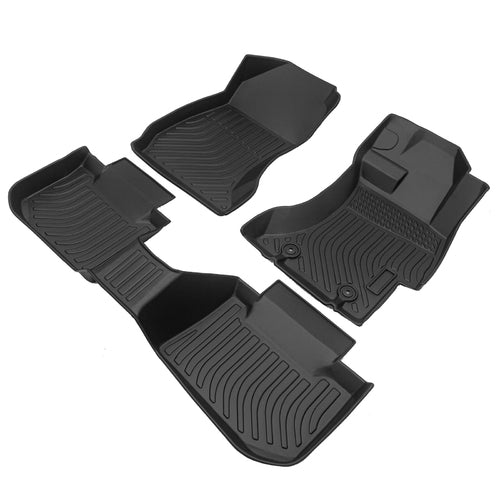 Car Floor Mats compatible with 2013-2017 Subaru Crosstrek / XV Black All-Weather TPE Rubber