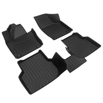 Car Floor Mats compatible with 2012-2018 Volkswagen Jetta Black All-Weather TPE Rubber