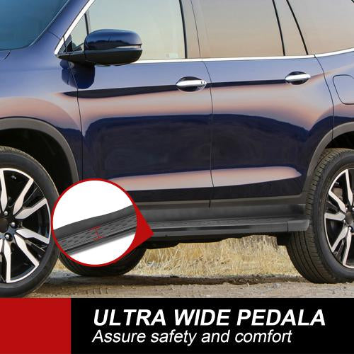 Side Step Nerf Bars Running Boards compatible with 2016-2022 Honda Pilot Aluminum,L+R
