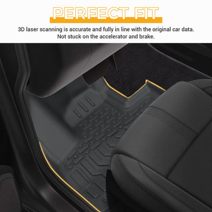 All Weather 3D Floor Mats compatible with 2020 2021 2022 2023 Ford Explorer TPE 4PCS Liners